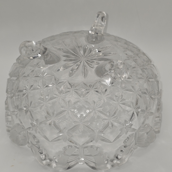 Vintage HOFBAUER 1985 German Leaded Crystal Footed Butterfly Bowl  8 - Picture 8 of 9